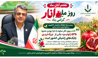 کلکسیون ژنتیکی انار ساوه؛ پشتوانه‌ای ارزشمند برای مقابله با تغییرات اقلیمی
