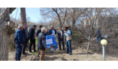 دوره آموزشی هرس باغات میوه در روستای هستیجان شهرستان دلیجان