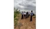 بازدید رئیس مؤسسه تحقیقات علوم باغبانی از باغ ۸۰ هکتاری بادام دیم در روستای فرج‌آباد شهرستان خمین