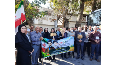 حضور رئیس مرکز تحقیقات و آموزش کشاورزی و منابع طبیعی استان مرکزی در رزمایش جان‌فدای ایران با تأکید بر تأمین امنیت غذایی